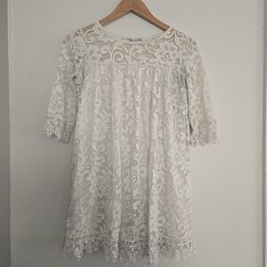 Chasing Fireflies Ivory Lace Dress